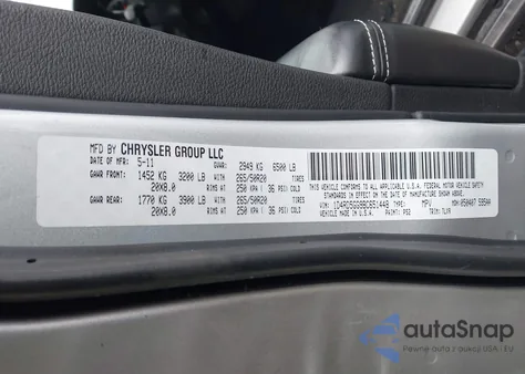 2011 Dodge Durango Citadel из США, поврежденный, VIN 1D4RD5GG9BC651448